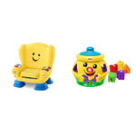 Fisher-Price Laugh & Learn Smart Stages Chair - UK English Edition, interactive musical & This musical, talking cookie jar makes shape sorting and learning sweeter than ever for your baby!, H8179