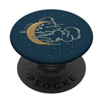 PopSockets Astrology Moon Clouds Dark Blue PopSockets Swappable PopGrip