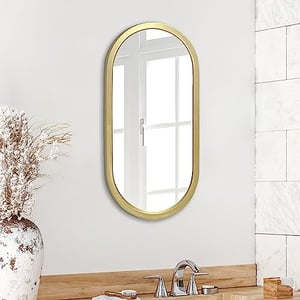 Miroir De Salle De Bain Octogonal 70x50 Cm - Moderne, Bords Arrondis, Fixation Murale, Verre 5 Mm Argenté