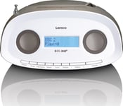 Lenco SCD-69TP - Bærbar radio CD-afspiller med DAB og USB-indgang - Taupe