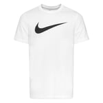 Nike T-skjorte Nsw Icon Swoosh - Hvit/sort T-skjorter unisex