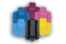 Compatible with HP PhotoSmart C 5100 Series Ink Cartridges Set Black, Cyan, Magenta, Yellow, Light Cyan, Light Magenta - Nr.363 / Q7966EE - Inhalt: 1 x 34 ml & 5 x 11,4 ml