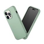 RhinoShield Coque Compatible avec [iPhone 14 Pro] | SolidSuit - Coque Fine avec Technologie d'absorption des Chocs et Finition Premium Matte - Vert Sauge