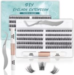 Lash Extension Kit-Individual Lashes with Bond and Seal-120 Clusters DIY Fluffy
