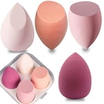Makeup Sponge Blender, 4 st Beauty Sponges med Multi-Color, Non Latex