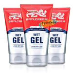 3x Brylcreem Wet Gel 150ml - Strong Wet Look Hair Styling