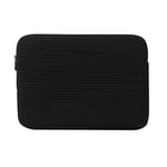 Laptopfodral med blixtlås, stötsäkert, mjukt, bärbart, för 13-14 tum surfplattor, svart