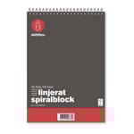 Spiralblock AllOffice Linjerat A5 60g