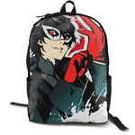 Kimi-Shop Persona 5-Joker The Show's Over Anime Cartoon Cosplay Canvas Shoulder Bag Backpack Cute Lightweight Travel Daypacks School Backpack Laptop Backpack