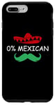 Coque pour iPhone 7 Plus/8 Plus 0 % mexicain avec sombrero et moustache pour Cinco de Mayo