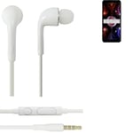Headphones for Asus ROG Phone 5s Pro headset in ear plug white