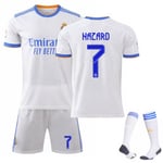 Barn / Vuxen 21 22 World Cup Real Madrid Hemma set Hazard-7 xs#