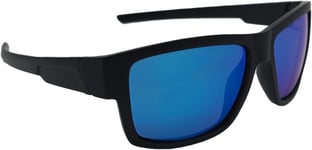 FJ Gear X123 polariserande UV400 flytande solglasögon svart/blå spegel lins