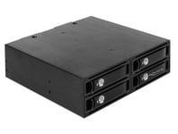 DELOCK – 5.25" kiintolevykotelo, 4 x 2,5" SATA / SAS HDD SSD 12 Gb/s (47233)