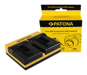 Patona Dual USB Lader for GoPro Hero 8 AHDBT-801 Hero 7 AHDBT-701 Hero 6 Hero 5 AHDBT-501 15060191679