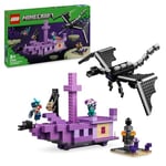 LEGO Minecraft The Ender Dragon and End Ship, Toy for 8 Plus Year Old boys & Girls, Features an Enderman Figure, Video-Game Building Set for Independent Play, Gamer Gifts for Kids 21264