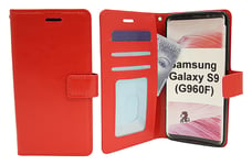 Crazy Horse Wallet Samsung Galaxy S9 (G960F) (Röd)
