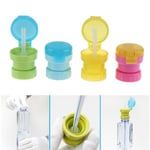 No Spill Choke Cute Water Bottle Adapter Cap With Tube Drinking Blue