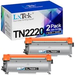 LxTek Compatible Cartouche de Toner Remplacement pour Brother TN2220 TN2010 pour MFC-7360N DCP-7055 HL-2130 MFC-7460DN HL-2240 HL-2240D HL-2250DN FAX-2840 FAX-2940 (Noir, 2-Pack)