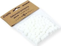 Dekorationer Pompoms 1Cm Vita 120St