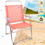 Aktive Beach High Aluminum Folding Chair Orange