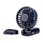 Rawrr Mini ventilateur portable 4500 mA - Pliable - Réglable - 5 vitesses - USB - Rechargeable - Convient pour l'intérieur et l'extérieur - Bleu