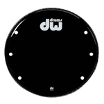 22" DW Gloss Black Vented Bass Drum Head