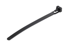 StarTech.com 12cm(5") Reusable Cable Ties, 7mm(1/4") wide, 30mm(1-1/8") Bundle Dia. 22kg(50lb) Tensile Strength, Releasable Nylon Ties, Indoor/Outdoor, 94V-2/UL Listed, 100 Pack, Black - Nylon 66 Plastic - TAA (CBMZTRB5BK) - kabelbånd - TAA-kompatibel