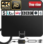 Indoor TV Aerial Antenna Digital Freeview 4K 1080P HD VHF UHF Freeview Channels
