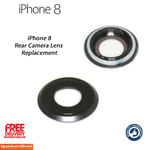 NEW iPhone 8 Rear Camera Lens Cover (Glass with Frame) Replacement - BLACK