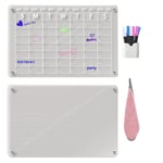 2 Pcs Dry Erase Board Planner Board for Refrigerator (16inX12in) G6D1 UK