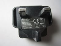 Black Foscam 5.0V 1.0A 1A UK USB Mains AC-DC Adapter Charger Plug HNBB050100UB
