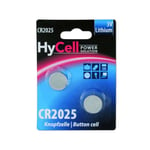 HyCell Coin Batterie CR 2025 Lithium CR 2025 140 mAh 3 V 2 St.