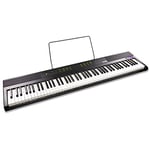 RockJam 88 Key Digital Piano with Full Size Semi-Weighted Keys, Power Supply, Sheet Music Stand, Piano Note Stickers & Simply Piano Lessons