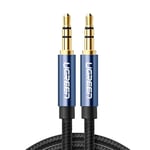 Ugreen AUX audio minijack 3,5 mm hane till hane kabel, 5m - Blå