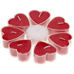 Heart Shaped Candles Stearin Rose -- 4X2 Cm
