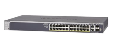 28-Port PoE Gigabit/10G Stackable Smart Switch (GS728TXP) - L2/L3 - 10G Ethernet (100/1000/10000) - Full duplex - Power over Ethernet (PoE) - Rack mounting