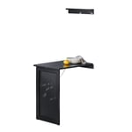 Rootz hopfällbart väggbord med svart tavla - Skrivbord - Matbord - Utrymmesbesparande design - Enkel montering - Creative Memoboard-yta - Ljusgrå - 50
