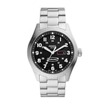 Fossil Men Analog Solar Watch with Stainless Steel Strap FS5976