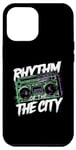 Coque pour iPhone 12 Pro Max Rythme de la ville - Vintage Ghettoblaster Boombox Lover