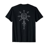 Classic Viking Symbols Compass Vegvisir Nordic (on back) T-Shirt