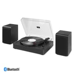 Turntable and Speakers Vinyl Record Player Stereo System, Black Wood RP330