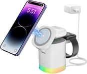 3 in 1 Magnetic Wireless Charger, Mag-Safe Charger 15W Fast Charging for Iphone1