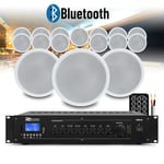16x Speakers Bluetooth Amplifier 100V Line Multizone House of Worship PA System