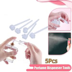 5Pcs Plastic Perfume Refill Tool No Leakage Cosmetic Pump Dispenser
