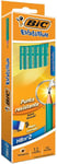 BIC Ecolutions Evolution 655 HB Pencil with Eraser (Pack of 12), Green