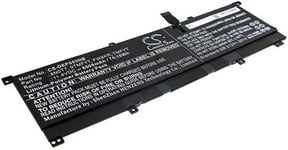 Kompatibelt med Dell XPS 15-9575-D1805TS, 11.4V, 6500 mAh