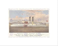 Wee Blue Coo Ad Ship Cruise Travel Hudson River Steamer Boat Drew New York Wall Art Print