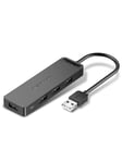 4-Port USB 2.0 Hub With Power Supply 0.15M Black USB hub - USB 2.0 - 4 ports - Sort