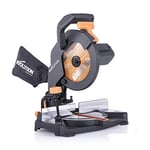 Evolution Power Tools 046-0002A R210CMS Compound Saw with Multi-Material Cutting, Bevel, 45 Degree Mitre, 3-Year Warranty, 1200 W, 110 V-Site Use